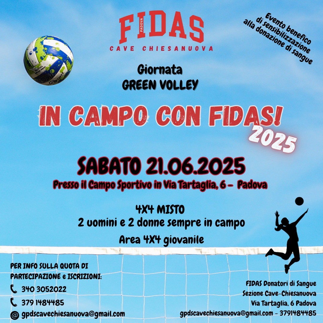Green Volley con FIDAS Cave-Chiesanuova